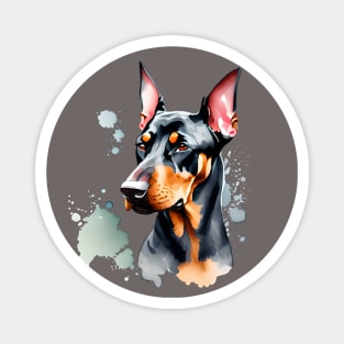 Doberman Pinscher Portrait Magnet